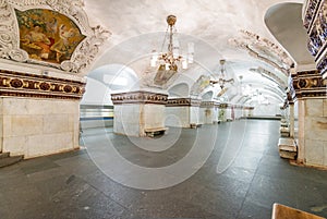 The metro station Kievskaya in Moscow, Russia