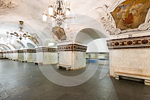 The metro station Kievskaya in Moscow, Russia