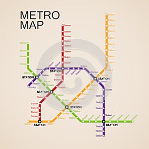 Metro or subway map design