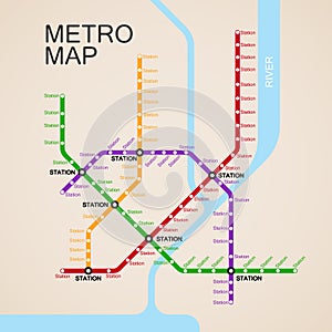 Metro or subway map design
