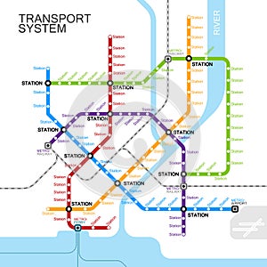 Metro or subway map design