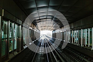 Metro subway tracks