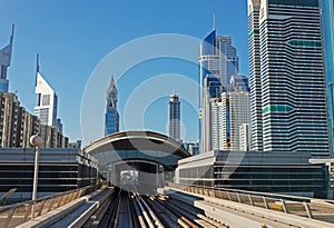 metro subway tracks in the united arab emirates