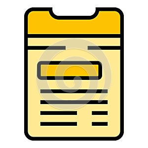 Metro ticket paper icon vector flat