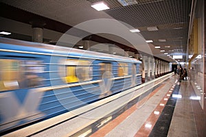 Metro train arrival