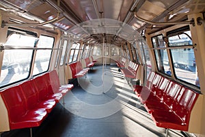 Metro train interior