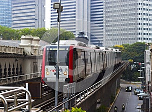 Metro Train in Kuala Lumpur city Malaysia