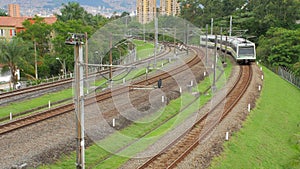 Metro train shot in Medellin Colombia