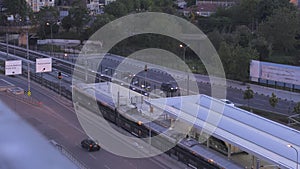 Metro Train stay in the station