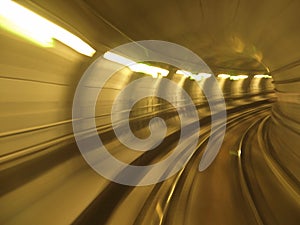 Metro tunnel blur photo