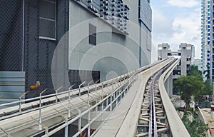 Metromover in Downtown Miami.