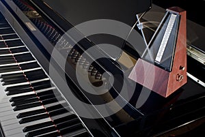 Metronome on a grand piano