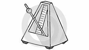 Metronome with Music Notes, Practice and Rhythm, vector design Generative AI