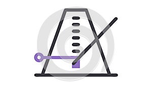 Metronome for musical timing, symbolizing rhythm, precision, and practice, vector design Generative AI