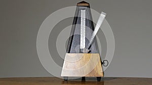 Metronome On Table Dark Background Presto Tempo