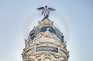 Metropolis building at Madrid, Spain