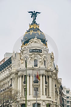 Metropolis building at Madrid, Spain