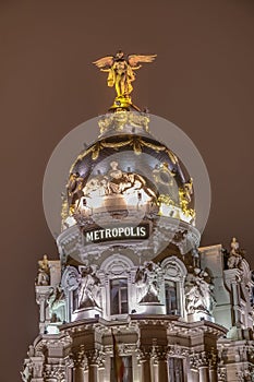 Metropolis building at Madrid, Spain