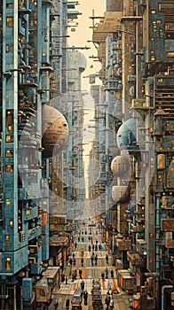 metropolis, futuristic city