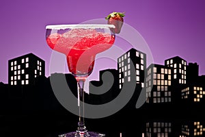 Metropolis strawberry Margarita cocktail