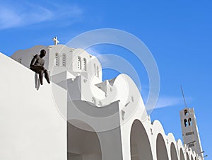 Metropolitan Cathedral Church on Santorini island, Greece