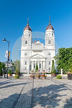 The Metropolitan Cathedral in Iasi, Romania. It is the largest historic Orthodox church in Romania. A landmark church in Iasi on a