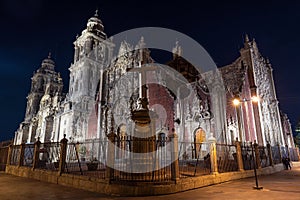 Metropolitan Cathedral, Mexico City at Night