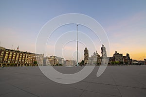 Metropolitan Cathedral at night, Mexico City, Mexico