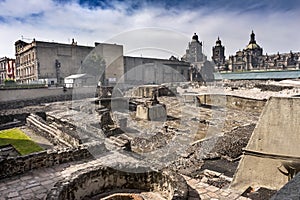 Metropolitan Cathedral Templo Mayor Zocalo Mexico City Mexico