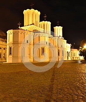 Metropolitan church of Romania, Bucharest (night)