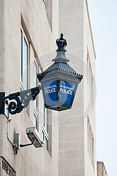 Metropolitan Police lantern in London