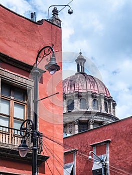 Metropolitcan Cathedral Streets Zocalo Churches Domes Mexico City Mexico