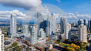 Metrotown skyline in Burnaby, BC