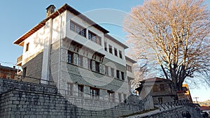 Metsovo city buildings and architecture greece