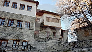 Metsovo city buildings and architecture greece