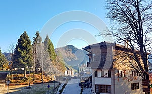 Metsovo city buildings and architecture greece