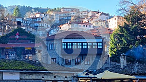 metsovo city greece sunnyn winter day in ioannina perfecture