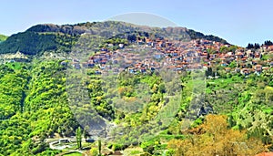 Metsovo city tourist mountain resort in north west greece