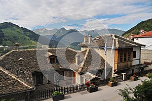 METSOVO, GREECE Main roads of Metsovo a town in Epirus near the Pindus mountains, Northern Greece