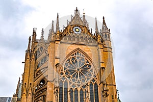 Metz Cathedral, or the Cathedral of Saint Stephen in Metz, France