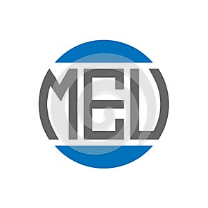 MEU letter logo design on white background. MEU creative initials circle logo concept. MEU letter design photo