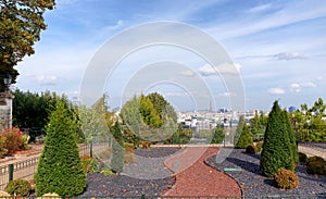 Meudon terrace and Paris roofs