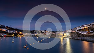 Mevagissey harbour at sunris