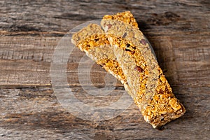 Mexican amaranth bar with peanuts and honey also called alegria photo