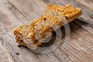 Mexican amaranth bar with peanuts and honey also called alegria photo