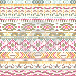 Mexican american indian pattern tribal ethnic motifs geometric vector background.