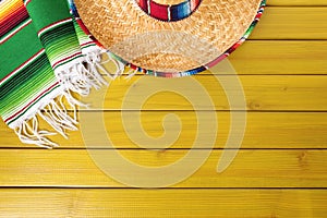 Mexico, Mexican background sombrero wood copy space photo