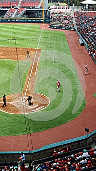 Mexico City, Mexico - Jun 04 2023: Mexican baseball stadium home of the Diablos Rojos team in the country's capital