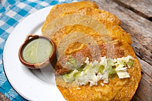 Mexican basket tacos also called de canasta photo