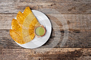 Mexican basket tacos also called de canasta photo